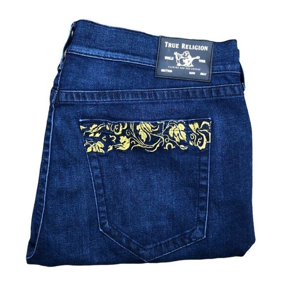 True Religion Jeans Size 40 ROCCO RELAXED SKINNY Blue - Picture 1 of 11